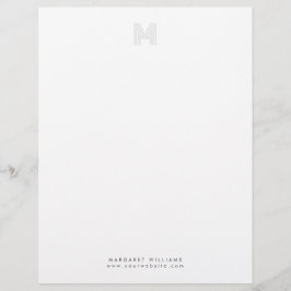 Eenvoudige Moderne Monogram Gepersonaliseerde Bero Briefhoofd