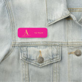 Eenvoudige Moderne Monogram Haarstylist Naamplaatje (In situ)