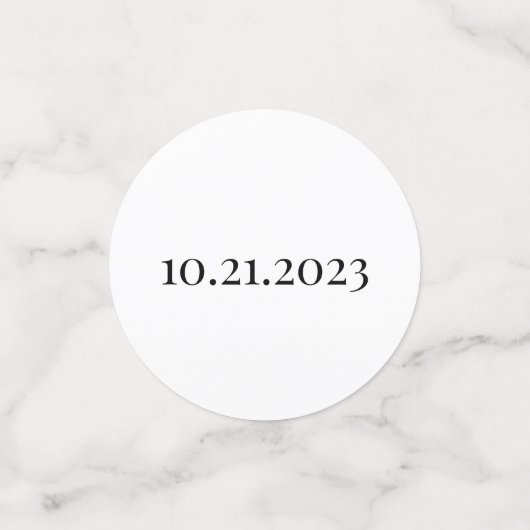 Eenvoudige Moderne Monogram Huwelijk  Confetti (Kleine voorkant)