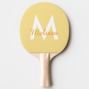 eenvoudige moderne Monogram meisjesnaam Tafeltennisbatje