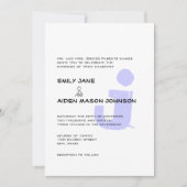 Eenvoudige moderne monogram Periwinkle Weddenschap Kaart (Voorkant)