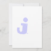 Eenvoudige moderne monogram Periwinkle Weddenschap Kaart (Achterkant)