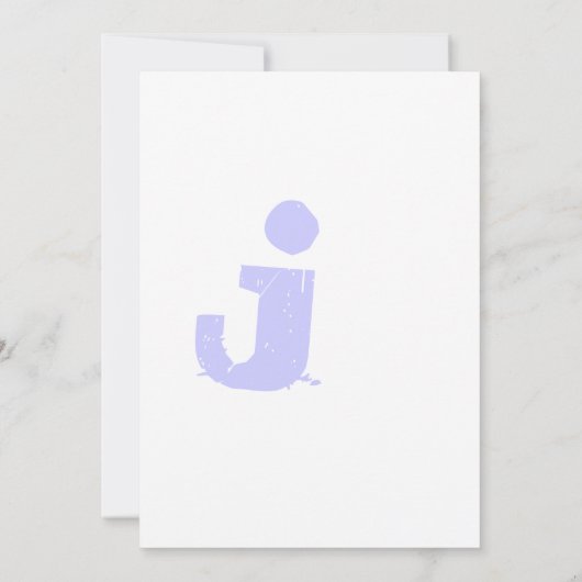 Eenvoudige moderne monogram Periwinkle Weddenschap Kaart (Achterkant)