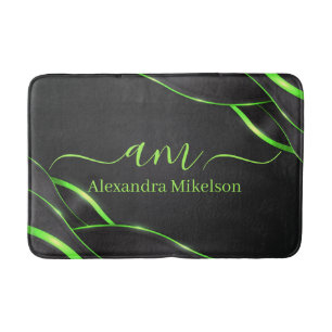 Eenvoudige moderne monogram roze minimalistische b badmat