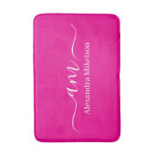 Eenvoudige moderne monogram roze minimalistische b badmat (Voorkant Verticaal)