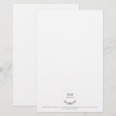 Eenvoudige Moderne Monogram Sieraden Vierkant Zake Briefpapier (Voorkant / Achterkant)