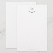 Eenvoudige Moderne Monogram Sieraden Vierkante Zak Briefpapier (Voorkant / Achterkant)