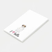 Eenvoudige, moderne monogram stijlvolle zwarte hon post-it® notes (Schuin)