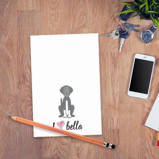 Eenvoudige, moderne monogram stijlvolle zwarte hon post-it® notes