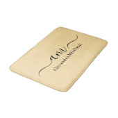 Eenvoudige Moderne Monogram witte Minimalistische Badmat (Gekanteld)