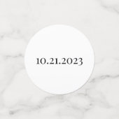 Eenvoudige Moderne Monogramme Huwelijk Confetti (Kleine voorkant)