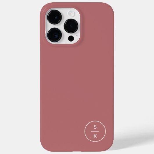 Eenvoudige Moderne Monogramnaam Case-Mate iPhone Case (Achterkant)