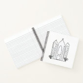 Eenvoudige moderne mormoonse LDS tempel in Salt La Notitieboek (Binnen)