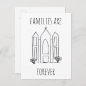 Eenvoudige moderne mormoonse LDS tempel in Salt La Uitnodiging Briefkaart (Voorkant / Achterkant)