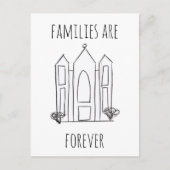 Eenvoudige moderne mormoonse LDS tempel in Salt La Uitnodiging Briefkaart (Voorkant)