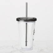 Eenvoudige moderne Mr. Groom Pas getrouwd Elegant Acryl Drinkbeker (Rechts)