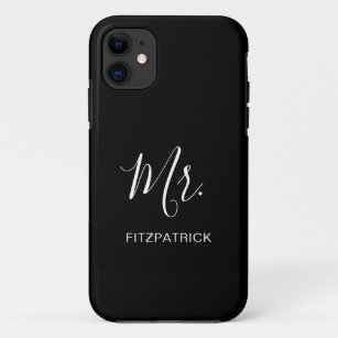 Eenvoudige moderne Mr. Groom Pas getrouwd Elegant Case-Mate iPhone Case