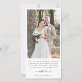 Eenvoudige Moderne Multi Foto Collage Bruiloft Bedankkaart (Achterkant)