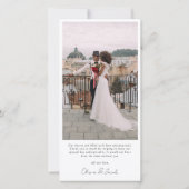 Eenvoudige Moderne Multi Foto Collage Bruiloft Bedankkaart (Achterkant)