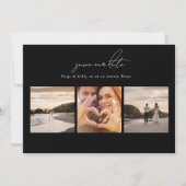 Eenvoudige moderne multi foto collage bruiloft save the date (Voorkant)