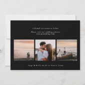 Eenvoudige moderne multi foto collage bruiloft save the date (Achterkant)