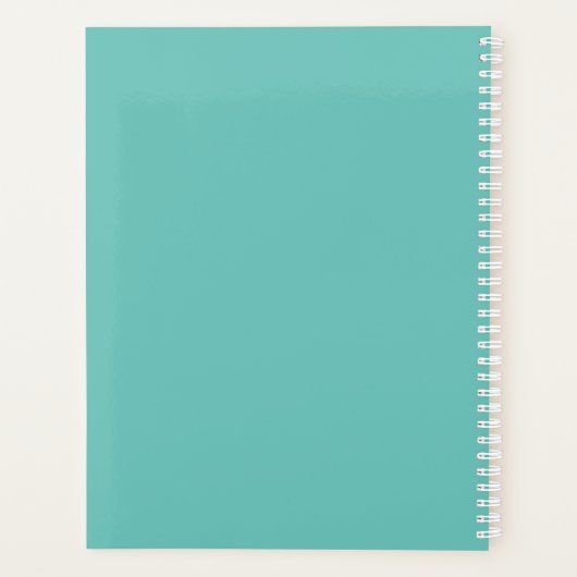 Eenvoudige moderne munt gepersonaliseerd planner (Achterkant)