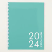 Eenvoudige moderne munt gepersonaliseerd planner (Voorkant)
