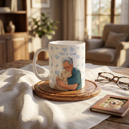 Eenvoudige moderne naam en foto van huisdier koffiemok