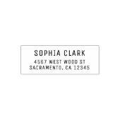 Eenvoudige Moderne Naam en Terugkeeradres Zelfinktende Stempel (Design)