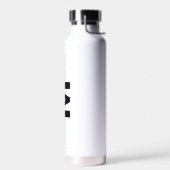 Eenvoudige Moderne Naam & Initiaal | Aangepaste Mo Waterfles (Links)