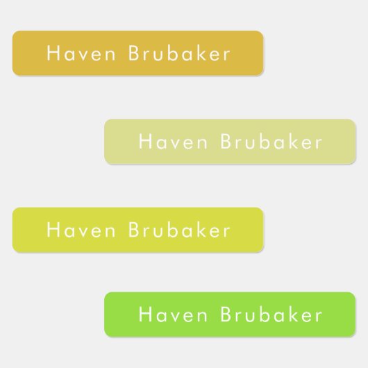 Eenvoudige moderne namen aangepaste waterdichte Ki Labels (Groep)