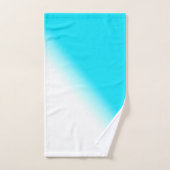 Eenvoudige, moderne Neon Blue White Abstracte grad Bad Handdoek (Handdoek)