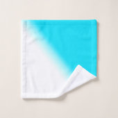 Eenvoudige, moderne Neon Blue White Abstracte grad Bad Handdoek (Wasdoekje)