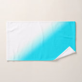 Eenvoudige, moderne Neon Blue White Abstracte grad Bad Handdoek (Handdoek)