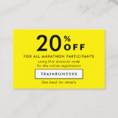 Eenvoudige Moderne Neon Gele Korting Coupon Logo Q (Voorkant)