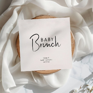 Eenvoudige moderne Neutral Baby Brunch servetten