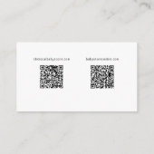 Eenvoudige moderne Neutral Baby Registry QR-codes Informatiekaartje (Achterkant)