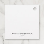 Eenvoudige moderne Neutral Baby Sprinkle Bedankjes Labels (Achterkant)