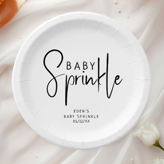Eenvoudige moderne Neutral Baby Sprinkle Papieren Bordje
