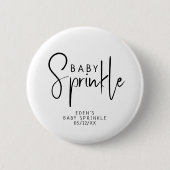 Eenvoudige moderne Neutral Baby Sprinkle Ronde Button 5,7 Cm (Voorkant)