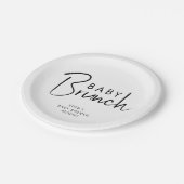Eenvoudige moderne neutrale Baby brunch Papieren Bordje (Gekanteld)