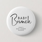 Eenvoudige moderne neutrale Baby brunch Ronde Button 5,7 Cm (Voorkant)
