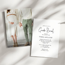 Eenvoudige Moderne Neutrale Baby Geslacht Onthulli