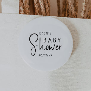 Eenvoudige moderne neutrale Baby showers Button