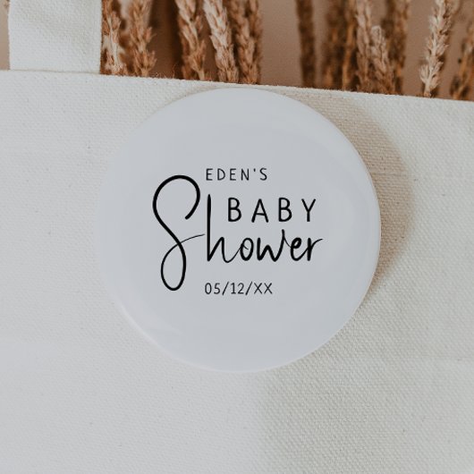 Eenvoudige moderne neutrale Baby showers Button