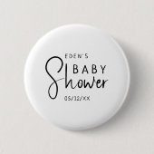Eenvoudige moderne neutrale Baby showers Button (Voorkant)