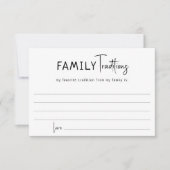 Eenvoudige moderne neutrale familietradities Kaart (Voorkant)