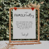 Eenvoudige moderne neutrale familietradities teken poster