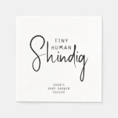 Eenvoudige moderne neutrale kleine menselijke glan servet (Voorkant)