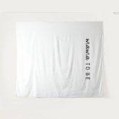 Eenvoudige moderne neutrale mama als achtergrond wandkleed (Voorkant (horizontaal))